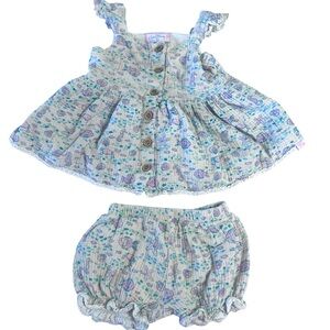 Sweet honey two piece set size 5Y under the sea print